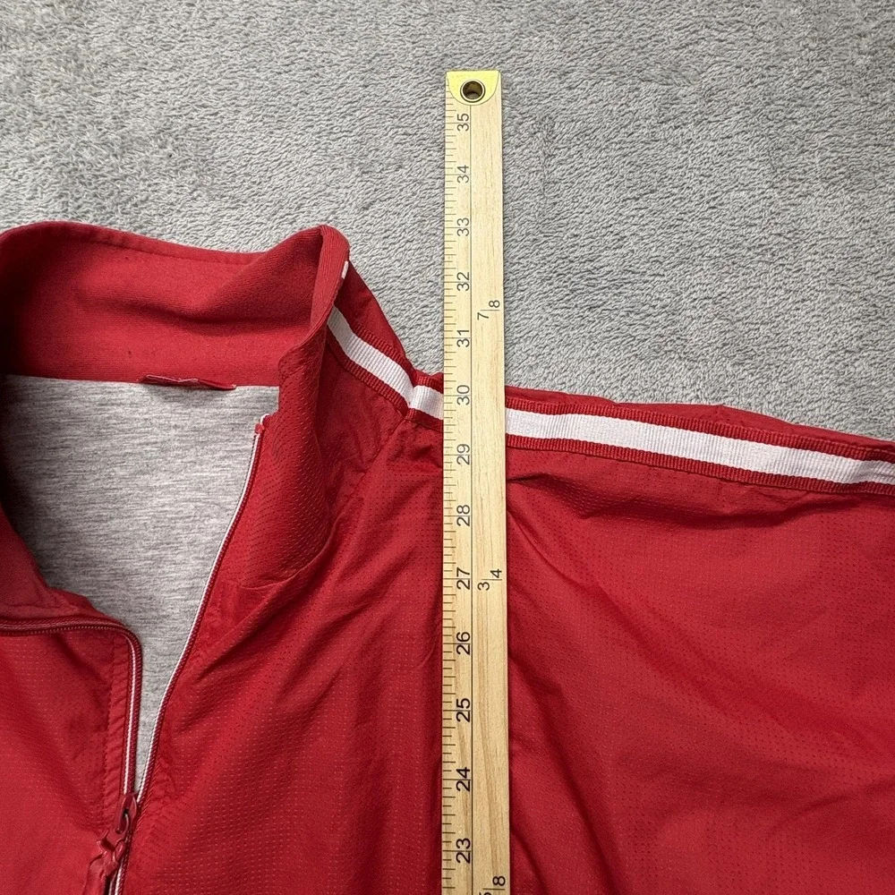 Coca-Cola Jacket Mens 2XL Red White‎ Full Zip Windbreaker Elite Patch Logo Retro